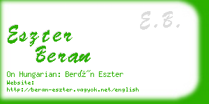 eszter beran business card